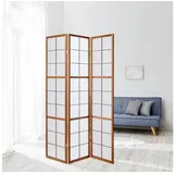 Homestyle4u Paravent Raumteiler 3 4 5 oder 6 teilig Trennwand Shoji Faltbar Braun