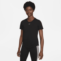 Nike Dri-FIT One Kurzarm-Oberteil mit Standardpassform für Damen - Schwarz, L (EU 44-46)