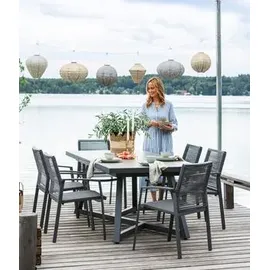 Dehner Stapelstuhl Monaco Gartenstuhl 87 x 57 x 61 cm grau