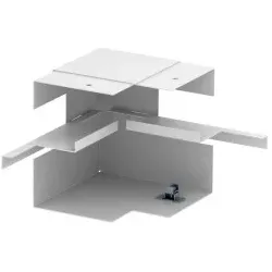 OBO 6277540 Inneneck vereinfacht asymmetrisch 90x130x148 Stahl reinweiß RAL 9010 GS-AI90130RW