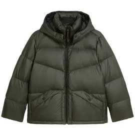 Marc O'Polo DENIM, Damen, Gr. XL, pineneedle, Web, Obermaterial: 100% Polyester. Futter: 100% Polyester. Wattierung: 70% Daunen, 30% Federn, regular fit normal, Windstopperbündchen, Jacken Daunenjacke, Winterjacke, regular fit, mit abnehmbarer Kapuze