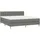 vidaXL Boxspringbett mit Matratze & LED Dunkelgrau 180x200 cm Stoff