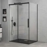 Mai&Mai Ravenna12K Duschkabine mit Schiebetür 90 x 100 cm Schwarz Sicherheitsglas