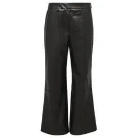 Comma, Comma Flared-Leg-Hose in Leder-Optik