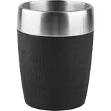 Tefal Thermal Travel Tray 0,2l Reisebecher Edelstahl – schwarz