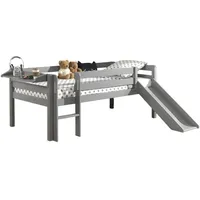58 aufm Kessel Kojenbett mit Rutsche Karolina 208x175x83 Massivholz