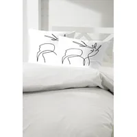 Primera Pablo picasnow Abstraktes Rentier Schwarz/Weiß 155 x 220 cm + 2 x 80 x 80 cm