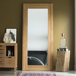 Spiegel Teak Rechteckig 200x90 Spiegel Wandspiegel Holzrahmen Teakholz neu