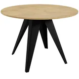 Feldmann-Wohnen Esstisch Gerda (Gerda, 1-St., Esstisch), 100 / 140cm ausziehbar Eiche lefkas dunkel braun 100 cm x 76 cm x 100 cm