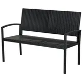 Outsunny Gartenbank 122 x 60 x 87 cm Schwarz