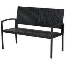 Outsunny Gartenbank 122 x 60 x 87 cm Schwarz