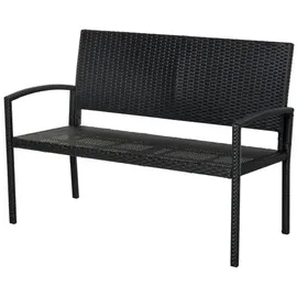 Outsunny Gartenbank 122 x 60 x 87 cm Schwarz