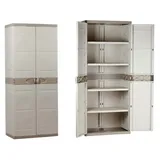 Kunststoffschrank 4 Regale 70x44x176 Cm Beige 9203