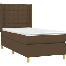 vidaXL Boxspringbett 100 x 200 cm Dunkelbraun