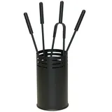 MS Beschläge Kaminbesteck 4-teilig Schwarz