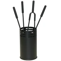 MS Beschläge Kaminbesteck 4-teilig Schwarz