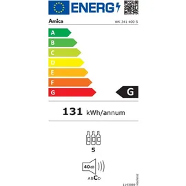 Amica WK 341 400 S - Weintemperierschublade - 5 Flaschen