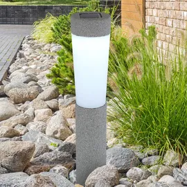 GLOBO 2er Set LED Solarleuchten, Steinoptik, Erdspieß, H 45,6 cm