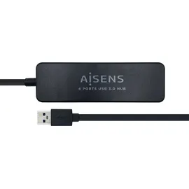 AISENS A106-0399 Schnittstellen-Hub USB 3.2 Gen 1 (3.1 Gen 1) Type-A 5000 Mbit/s Schwarz