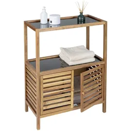 Wenko Badregal Fondi mit 2 Türen, aus massivem Akazienholz