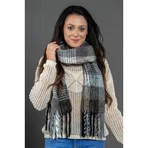 COLLEZIONE ALESSANDRO Italienischer Schal " Beth " in braun | Gr.: onesize