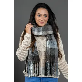 COLLEZIONE ALESSANDRO Italienischer Schal " Beth " in braun | Gr.: onesize