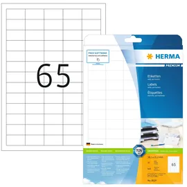 Herma Universaletiketten 8629 Weiß 38,1 x 21,2 mm 10 Blatt 650 St.
