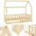 ML-Design Hausbett 70 x 140 cm Kiefer natur beige