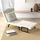 Homcom Schlafsessel 73 x 81 x 63 cm Cremeweiß mit Kissen