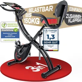 Sportstech X150 3in1 Ergometer Fahrrad klappbar | schwarz
