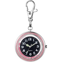 Avaner Taschenuhr Schlüsselanhänger Uhr Edelstahl Revers Uhr mit Schlüsselring, Rucksack Gürtel Fob Uhr, Clip on Schlüsselschnalle Taschenuhren für Damen und Herren