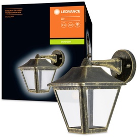 LEDVANCE ENDURA® CLASSIC TRADITIONAL ALU L 4058075206168 Außenwandleuchte LED E27 Schwarz, Gold