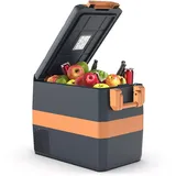 UKKISO Kühlbox Mini Kühlschrank für Auto Tragbare Elektrische Camping-Gefrierbox 40L Elektrischer Kompressor-Kühler 12V 12/24 V DC und 100–240 V AC für Auto, Lkw, Boot, RV mit USB