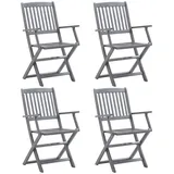 vidaXL Gartenstuhl 54 x 57 x 91 cm akazie/grau 46334