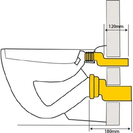 Haas + Sohn 3282 Wand-WC-Anschlussgarnitur