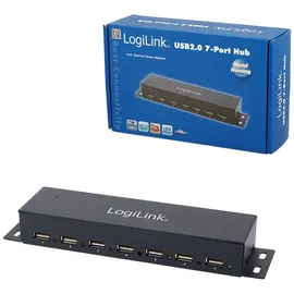 Logilink UA0148 USB 2.0 Hub 7-Port Metal USB-Hubs