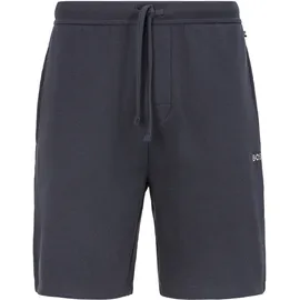 Boss Pyjamashorts "Waffle Shorts", Damen, Gr. XL, N-Gr, blau (dunkelblau 403), Jersey, Obermaterial: 60% Baumwolle, 40% Polyester, lang, Hosen