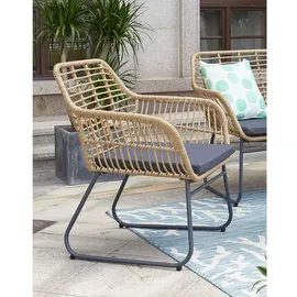 Möbilia Sitzgruppe | 2 Stühle 2 Sitzkissen 1 Bank 1 Couchtisch