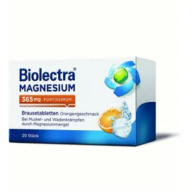 Biolectra Magnesium 365 mg fortissimum Orange Brausetabletten 20 St.