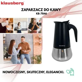 OEM KLAUSBERG Espressomaschine, Druckkaffeemaschine, 450ml (9 Tassen), KB-7846