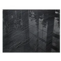 Tulup Kaminbodenplatte Glas 80 x 60 x 0,4 cm Schwarz
