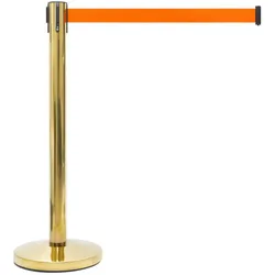 Absperrständer mit Zugband - Messing - Orange
