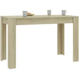 Goliraya Esstisch Küchentisch Speisetisch Spanplatte Tisch Restaurant 120 x 60 x 76cm Sonoma-Eiche/ Hochglanz-Schwarz