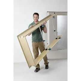 WOLFCRAFT Türfutterstrebe Aluminium 60-100 cm grau/türkis