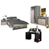 Parisot Kinder- und Jugendzimmer 6-tlg "Fabric 11" Esche-grau