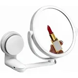 Odipie - Kosmetikspiegel Zur Wandmontage, Faltbarer 3-fach-vergrößerungsspiegel Mit Saugnapf, Vergrößerungsspiegel, Schminkspiegel, Badezimmerspiegel Mit Saugnapf, Ideal Für Zu Hause Und Unterwegs