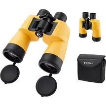 Barska Uni-Erwachsene Floatmaster 7x50 schwimmendes wasserdichtes Marine beschlagsicher, gummiert gepanzert, langlebig, wasserabweisend, Fernglas für Bootfahren und Outdoor WP, gelb, 7x50mm