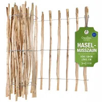 Creative Home Staketenzaun 500 x 120 cm Haselnuss