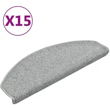 vidaXL Stufenmatte 65 x 24 cm Hellgrau