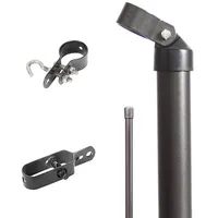 GAH Alberts Eck-Set für Maschendraht-Zaun Anthrazit-Metallic 150 cm Hoch zum Einbetonieren